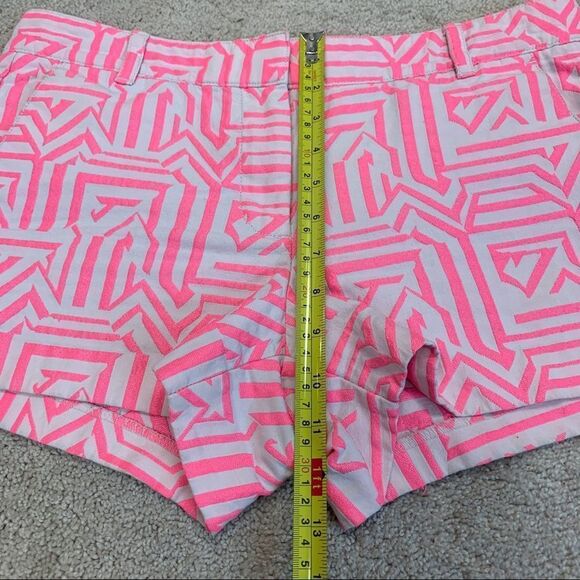 J. Crew neon pink tiki cargo shorts Sz 8 - Picture 7 of 9